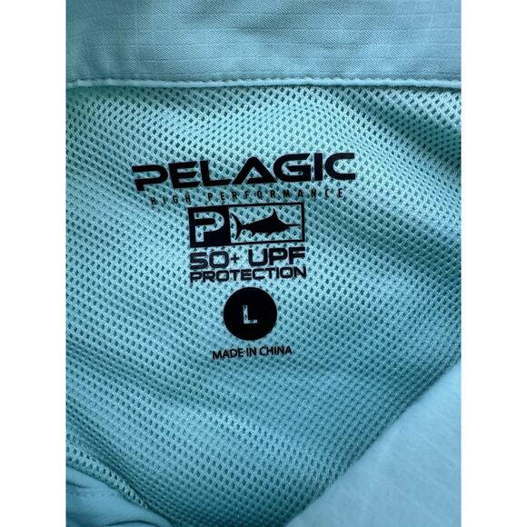 Pelagic Keys SS Fishing Shirt Large Turquoise - Picture 4 of 4